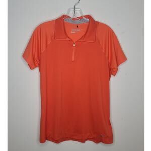 Nike Golf Tour Dri-fit orange short sleeve polo shirt- large - pickleball tennis